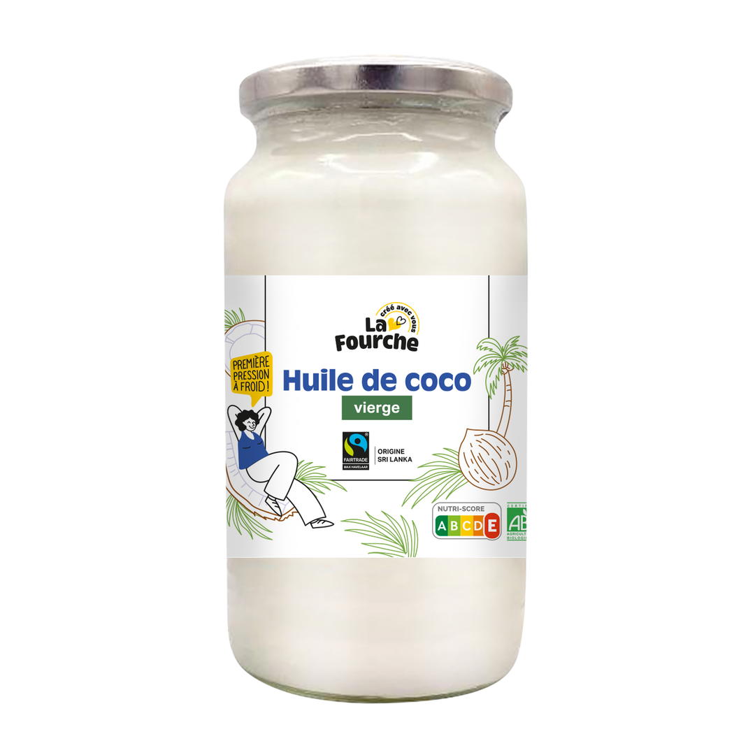Huile de coco vierge bio et équitable