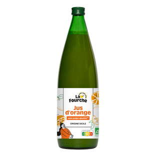 Jus d'orange sans pulpe ajoutée bio