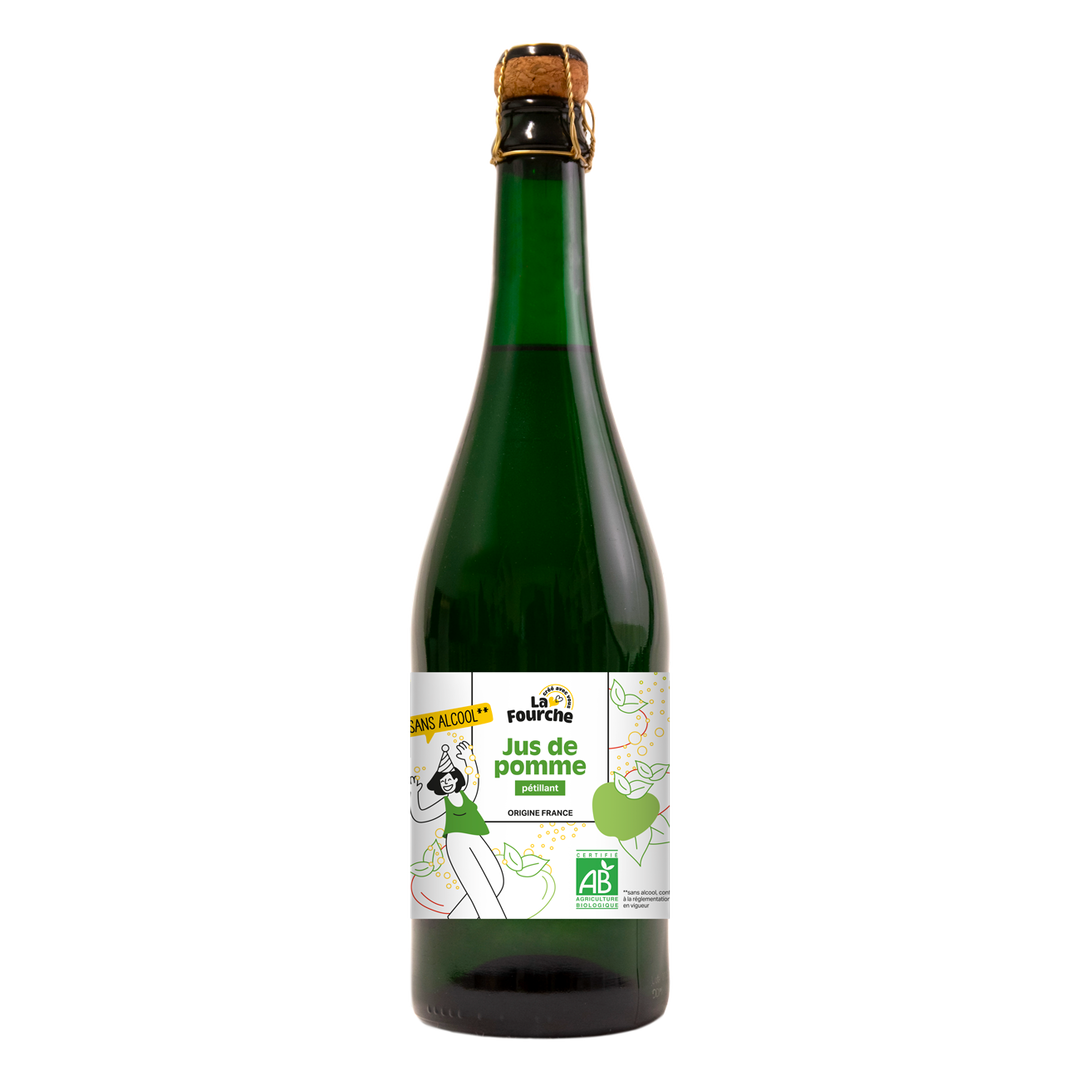 Jus de pomme pétillant bio