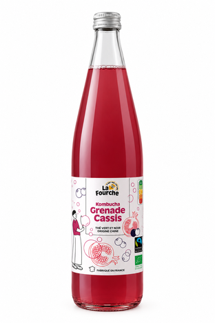 Kombucha grenade cassis bio et équitable