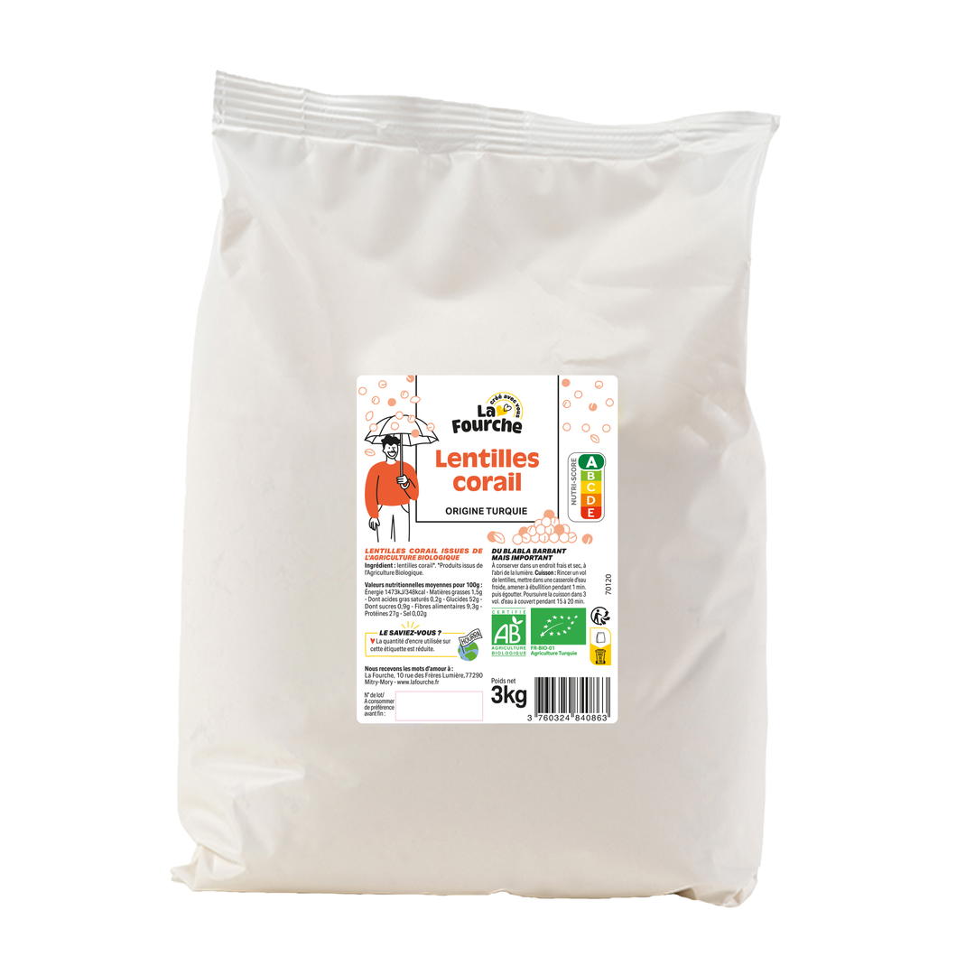 Lentilles Corail Bio