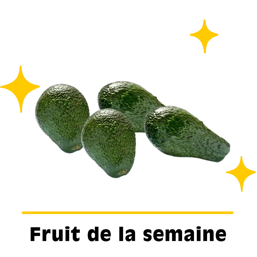 Lot d'avocats Hass bio petit calibre origine Espagne x 4