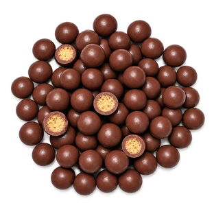 Maïs soufflé enrobé de chocolat bio en sachet kraft