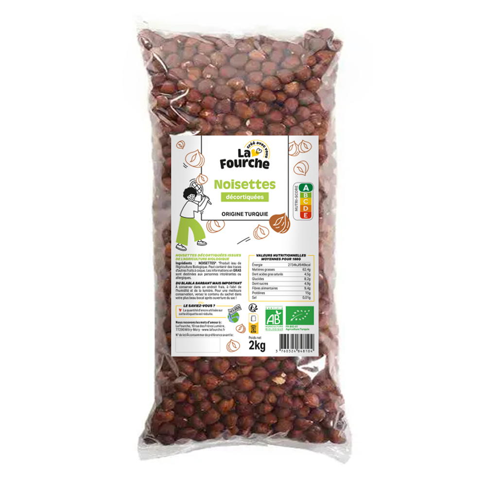 Noisettes décortiquées bio