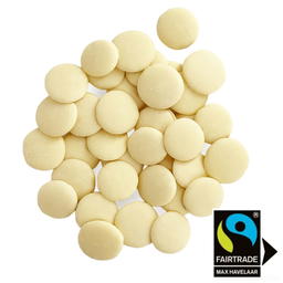 Palets chocolat blanc équitable bio en sachet kraft