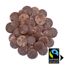 Palets de Chocolat Noir Blanchi 70% Equitable Bio En Sachet Kraft