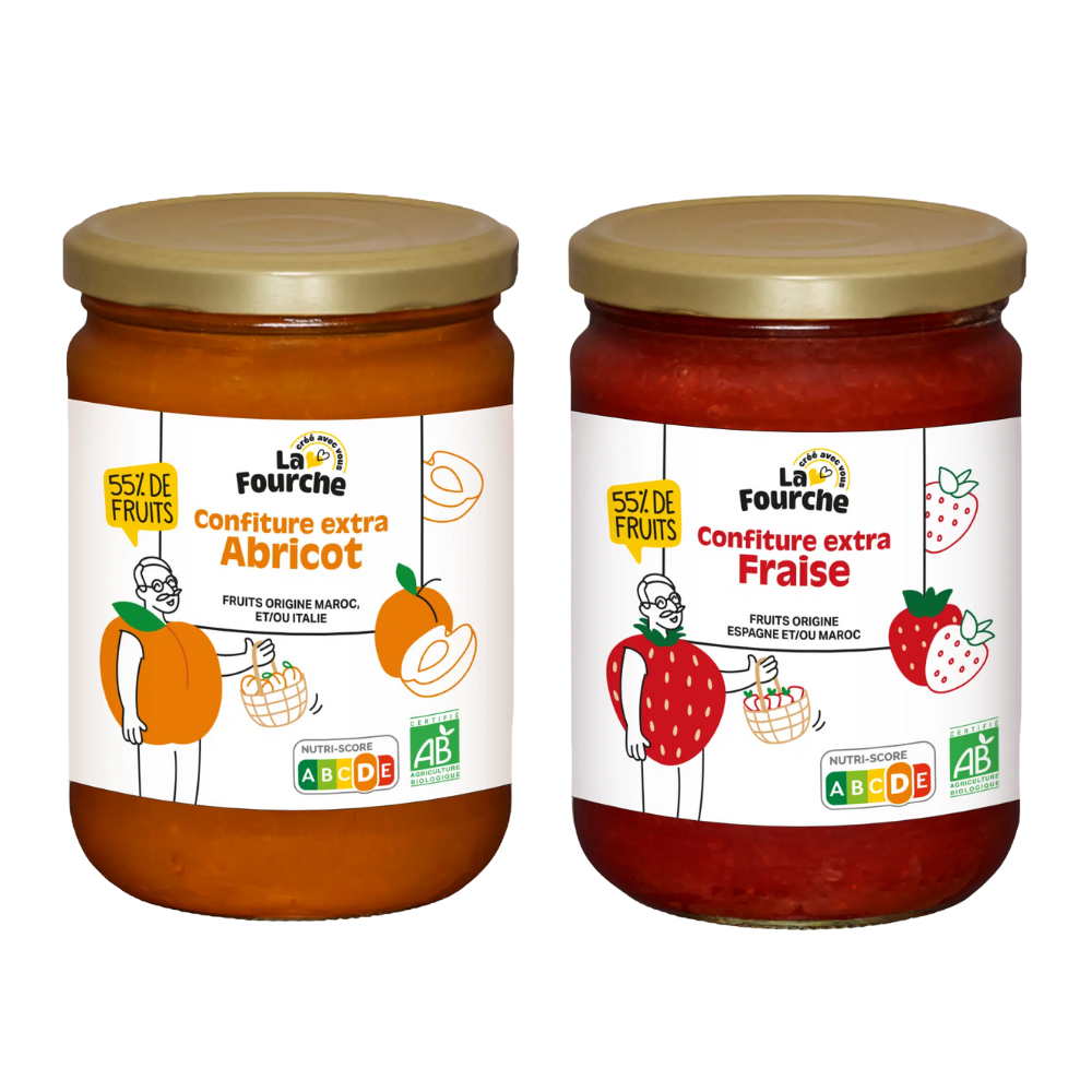 Panier confitures bio La Fourche