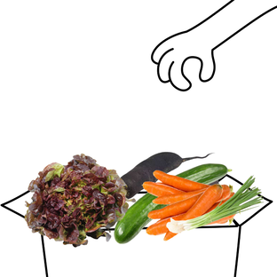 Panier crudités bio
