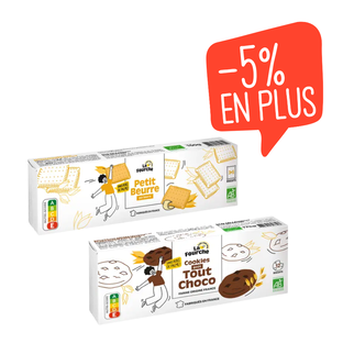 Panier duo de biscuits pour le goûter bio La Fourche