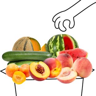 Panier Fruits et Légumes d'Été Saison Bio