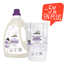 Panier duo linge adoucissant et lessive poudre 