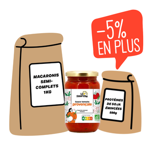 Panier pâtes bolognaises végétariennes bio La Fourche