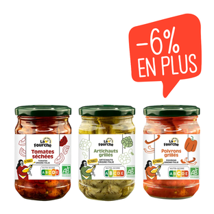 Panier trio d'antipasti bio La Fourche