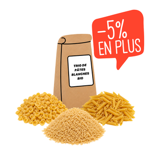 Panier trio de pâtes blanches bio La Fourche