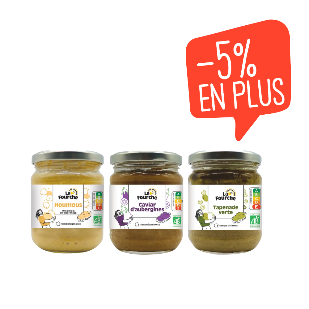 Panier trio de tartinables bio La Fourche