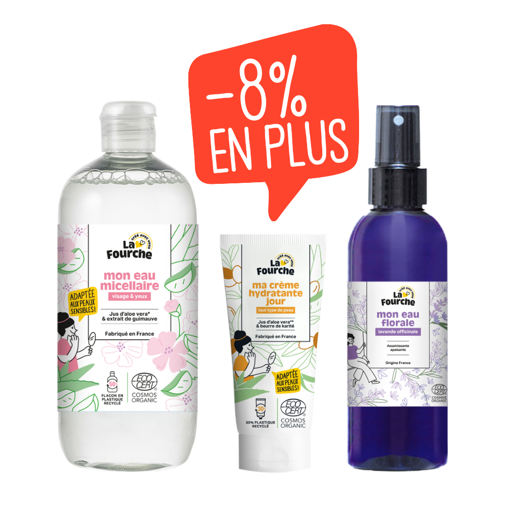Panier trio essentiels pour le visage certifiés Cosmos Organic
