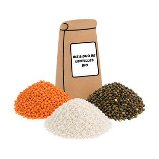 Paniers de riz & duo de lentilles bio La Fourche