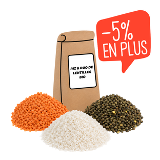 Paniers de riz & duo de lentilles bio La Fourche