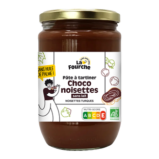 Pâte à tartiner chocolat noisette sans lait bio