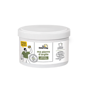 Pierre d'argile (avec éponge) certifiée Ecodétergent