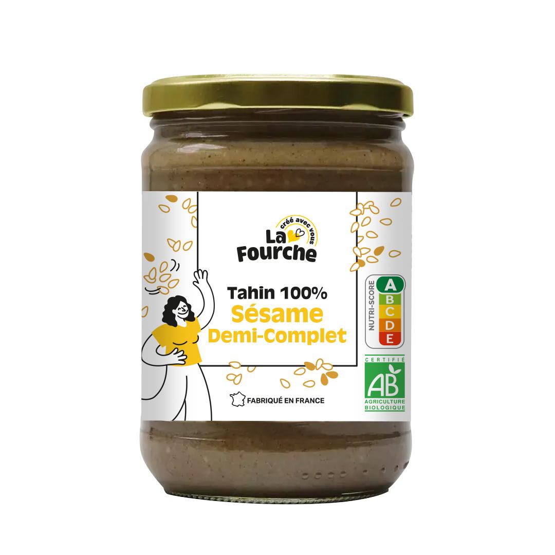 Tahin 100% sésame demi-complet bio