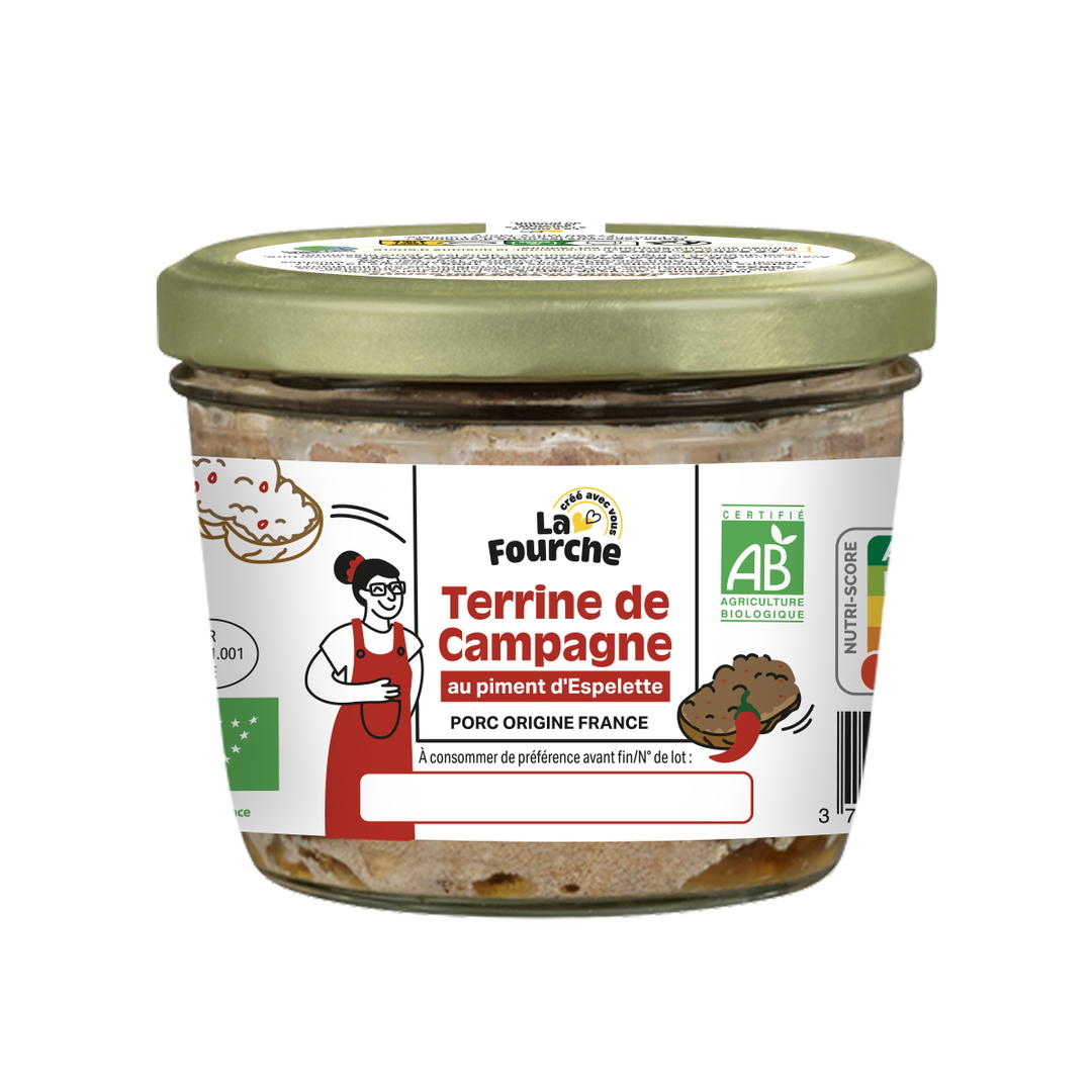 Terrine de campagne au piment d'Espelette bio