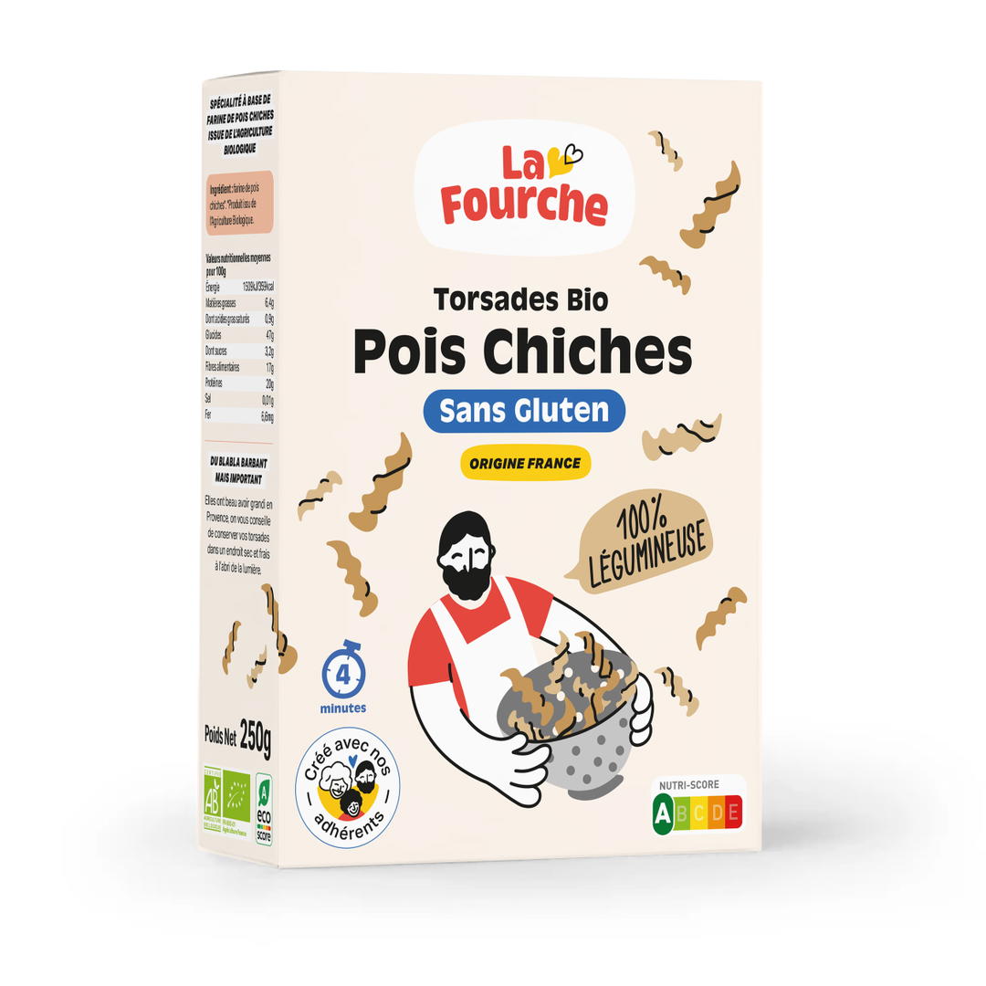 Pâtes Torsade de pois chiches - 5kg