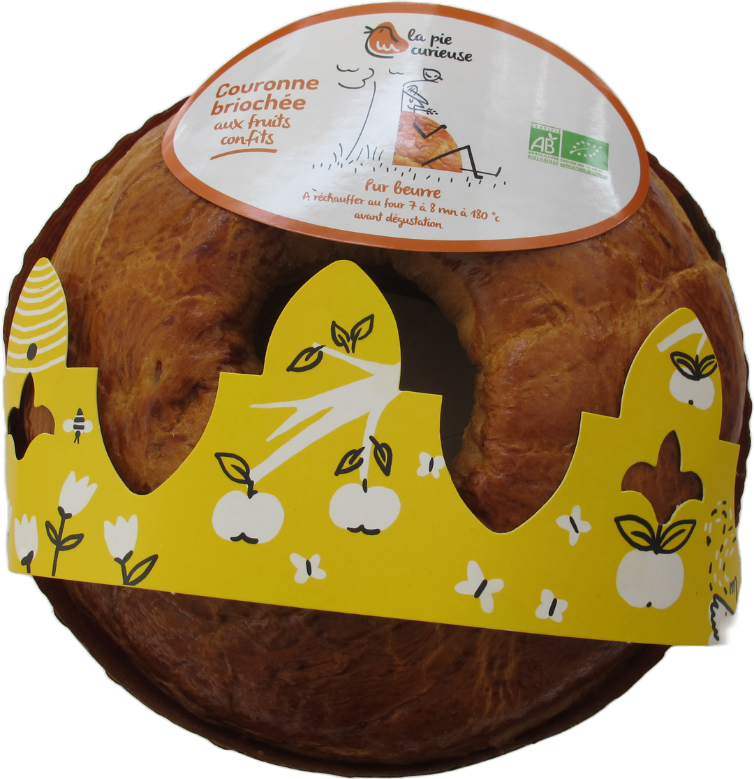 Couronne aux fruits confits briochée bio