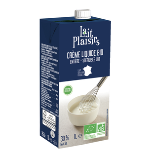 Crème liquide entière stérilisée 30%MG bio