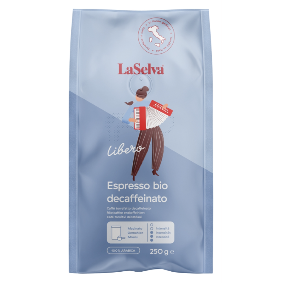 Bio Espresso Libero entkoffeiniert, gemahlen