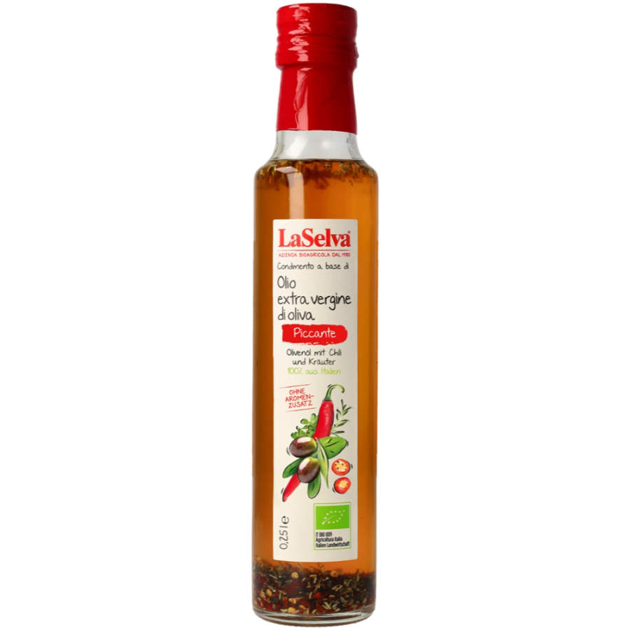 Bio Olivenöl mit Chili & Kräutern