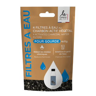 Filtres à Eau au Charbon Végétal pour Gourde x 4