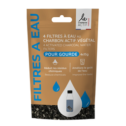 Filtres à Eau au Charbon Végétal pour Gourde x 4