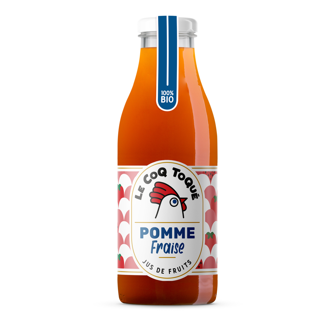 Pur jus de pomme fraise bio