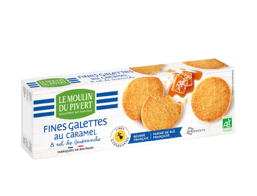 Galettes Fines au Caramel & Sel de Guerande Bio