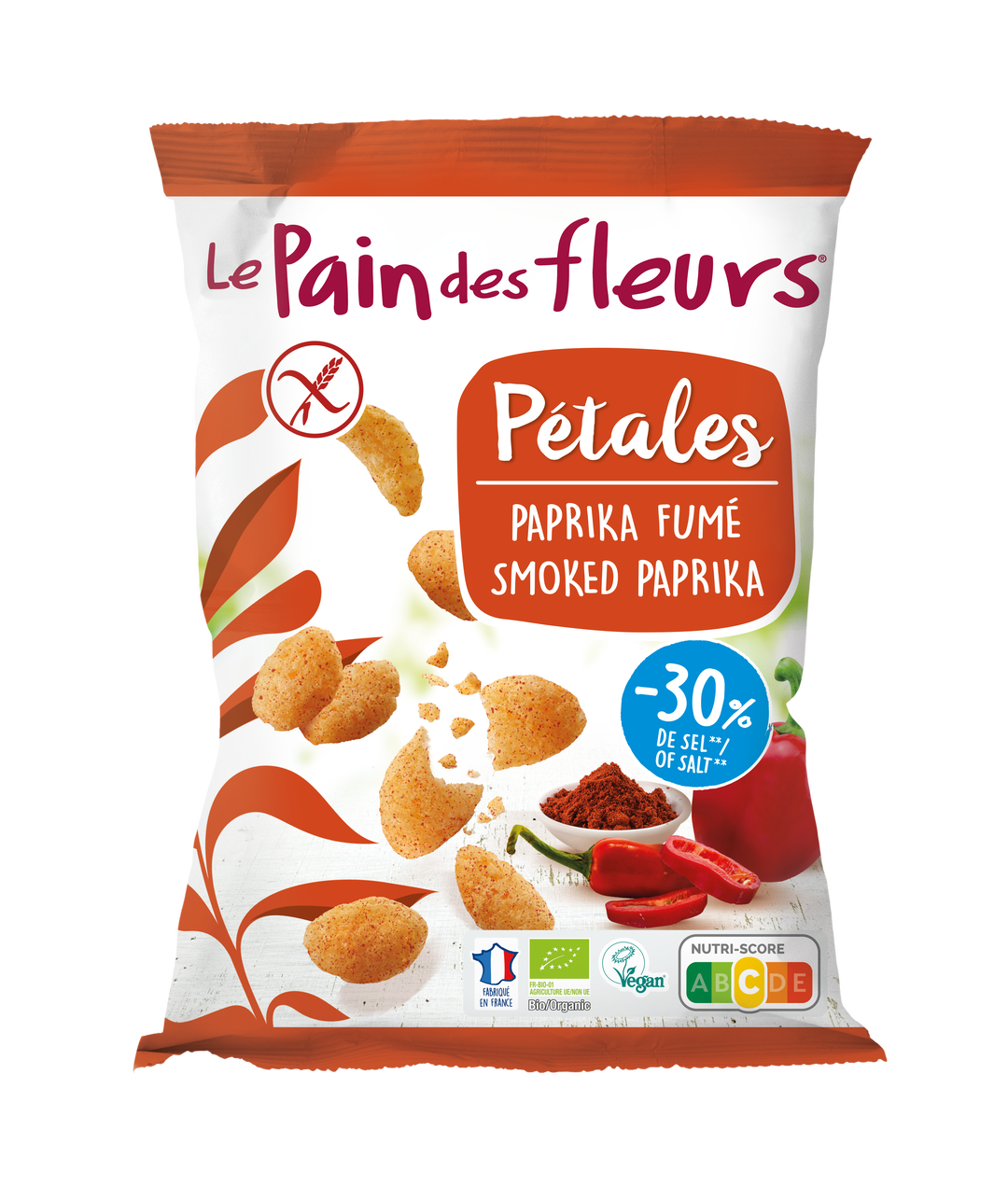 Chips pétales paprika fumé bio
