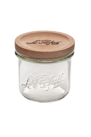 Bocal stockage Le Parfait couvercle bois 425 ml