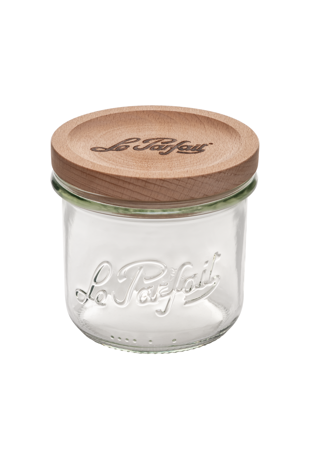 Bocal stockage Le Parfait couvercle bois 425 ml