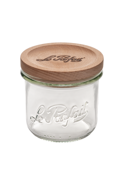 Bocal stockage Le Parfait couvercle bois 425 ml