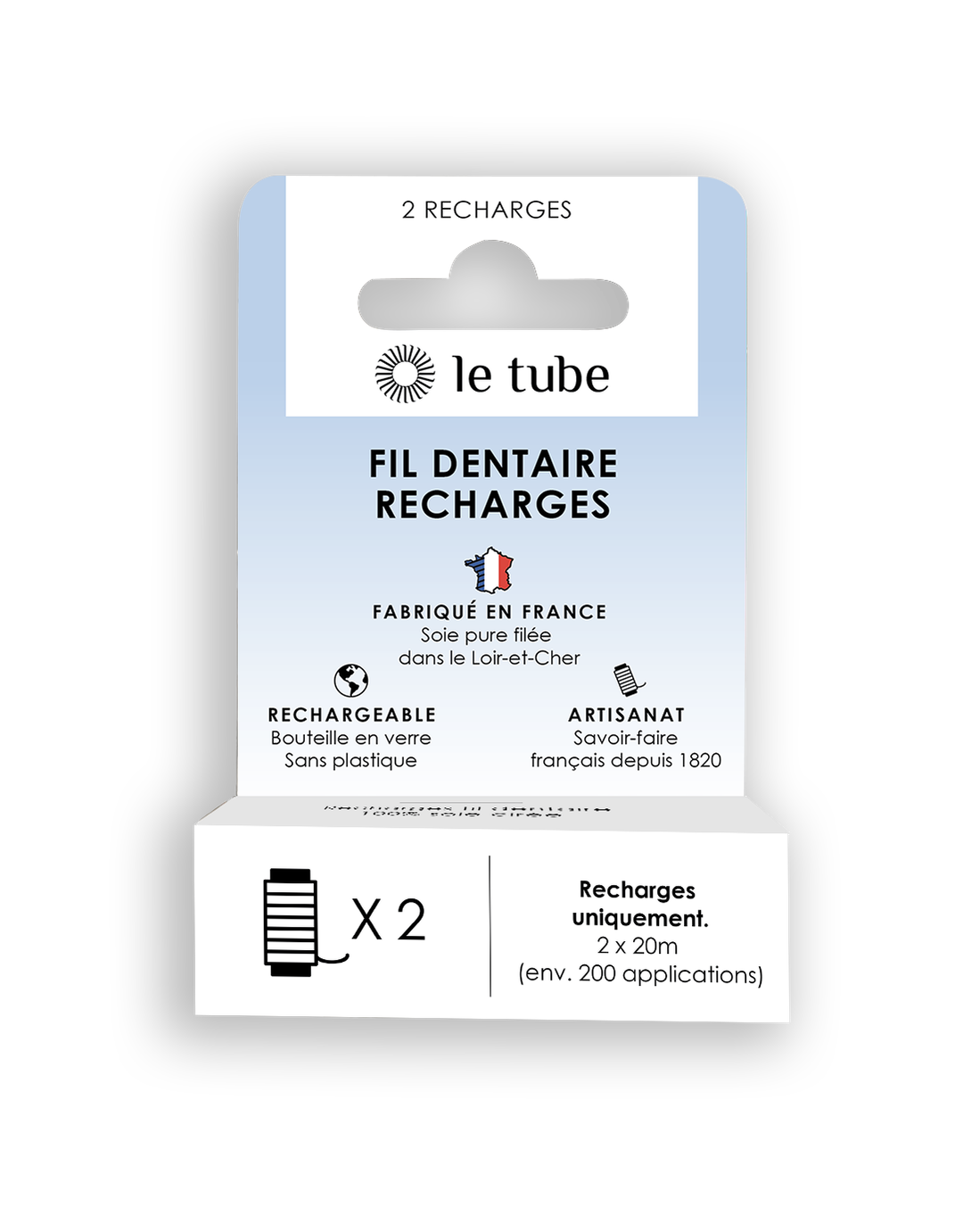 Fil dentaire recharges 2 bobines x 2