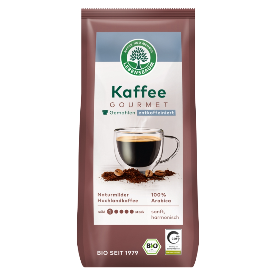 Bio Kaffee Gourmet entkoffeiniert, gemahlen