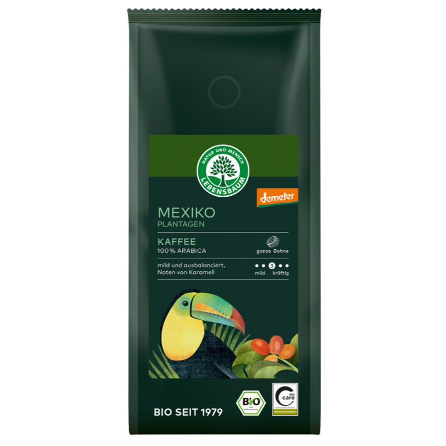 Bio Plantagenkaffee, ganze Bohne