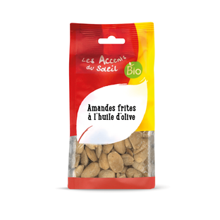 Amandes Salées Mondées Frites à l'Huile d'Olive Bio