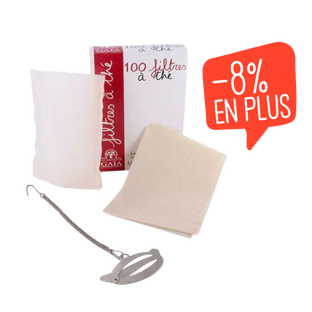 Panier pince et filtres à thé papier