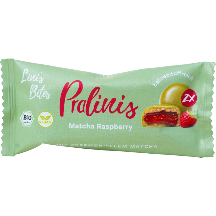 Bio Matcha Raspberry Pralinen, vegan