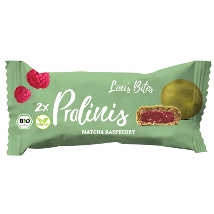 Bio Matcha Himbeer Praline, vegan