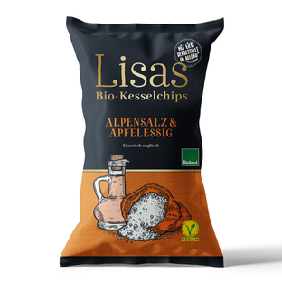 Bio-Kesselchips Alpensalz & Apfelessig, glutenfrei