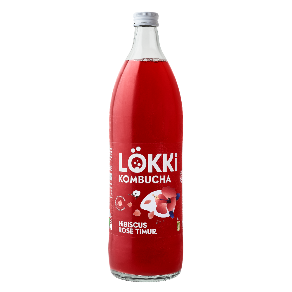 Kombucha hibiscus rose bio et équitable
