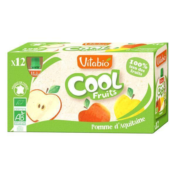Maxi Lot de Compotes Cool Fruits Pomme Acérola Bio - 12x90g