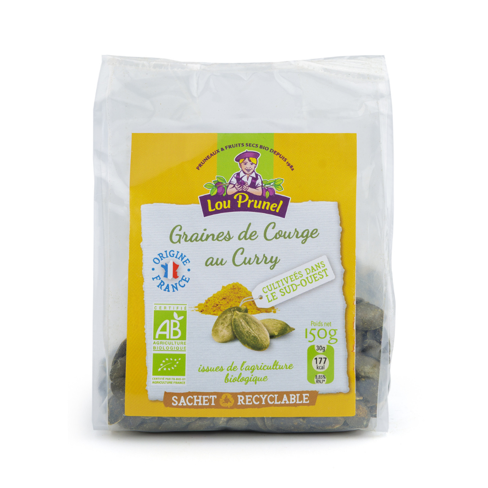 Graines de courge au curry bio